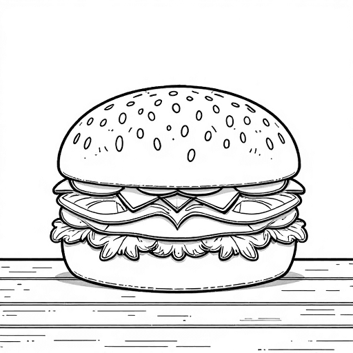 burger sitting on countertop