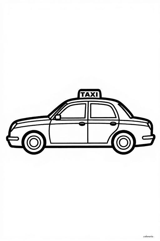 Simple Side View Taxi
