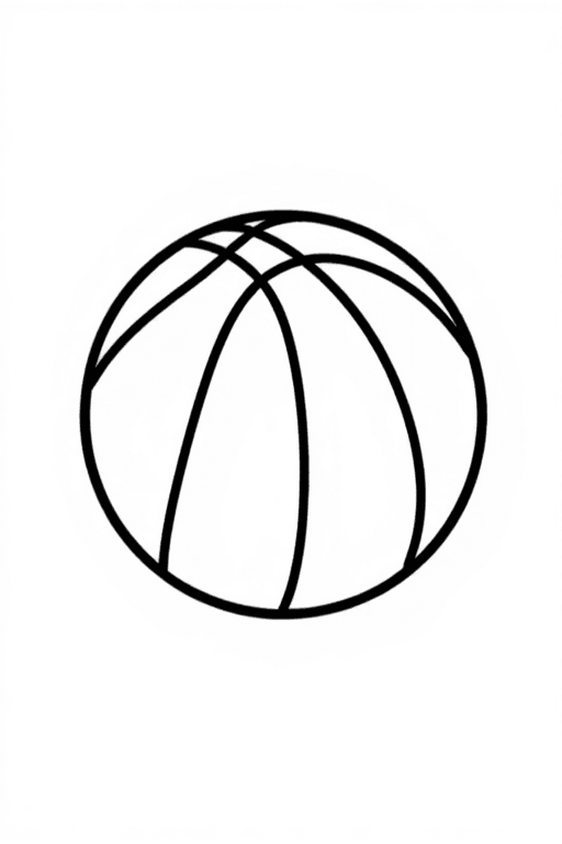 Basketball coloring page for children
