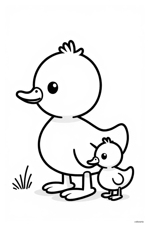 Mama and Baby Duckling