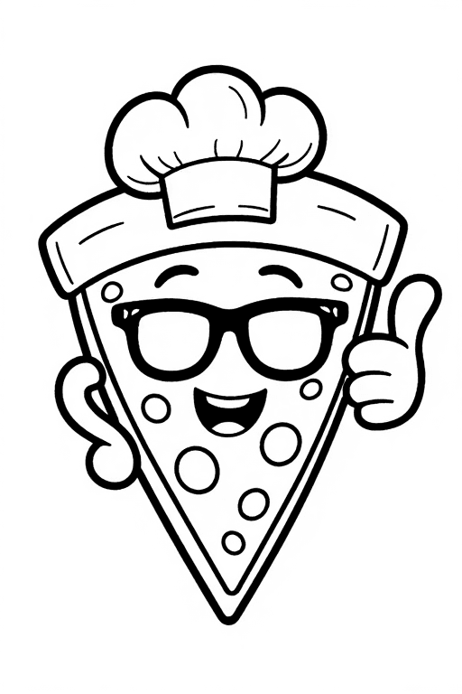 Cool Pizza Slice with Sunglasses