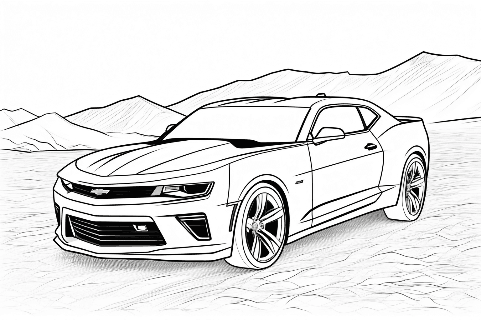 A Free Coloring Page of a Car