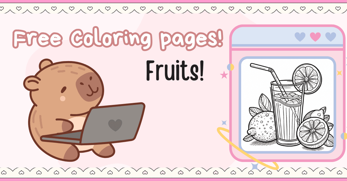 Free Fruit Coloring Pages Download