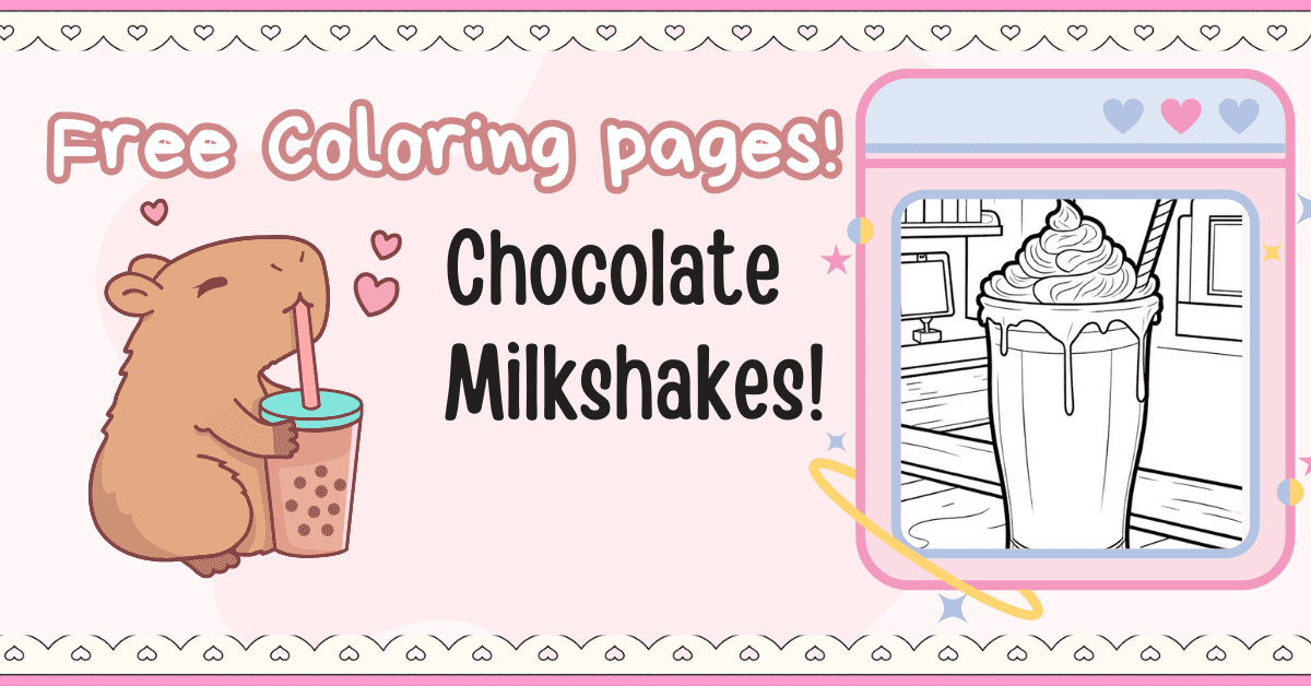 Free Coloring Pages - National Chocolate Milkshake Day 2025 | ColoAria
