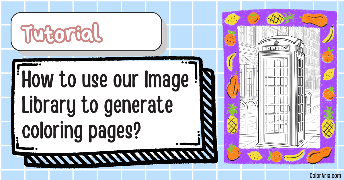 How to use our Image Library to generate coloring pages?